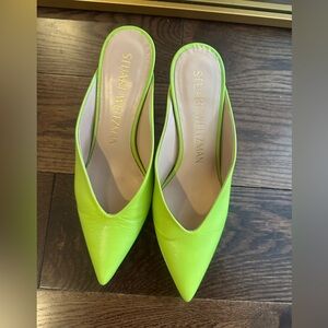 Stuart Weitzman Lulah Chartruese Green Mules